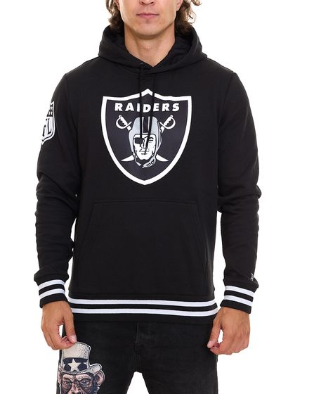 NEW ERA MLB BOLD LOGO Po Men's Raiders Cotton Pullover Hoodie Hooded Sweater 12653597 Black