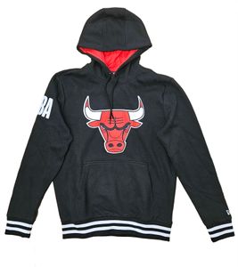 NEW ERA NEW ERA NFL HOODY Chicago Bulls men's cotton pullover hoodie hooded sweater 12653598 black
