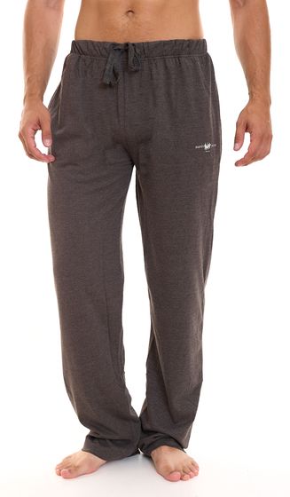 HARVEY MILLER POLO CLUB pantalon de pyjama homme, pantalon en coton, pantalon de nuit fin avec poches, loungewear HRM4497 189 gris