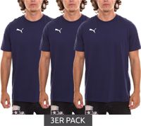 Pack de 3 Puma TeamGOAL 23 Chemise décontractée en coton pour hommes avec logo brodé, T-shirt simple 656578 chemise de sport et de loisirs Pack de 3 Puma TeamGOAL 23 Chemise décontractée en coton pour hommes avec logo brodé, T-shirt simple 656578 chemise de sport et de loisirs