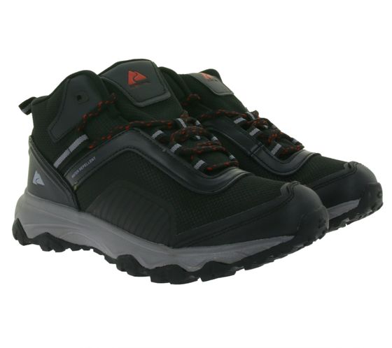 OZARK TRAIL Camp chaussures en cuir hydrofuges pour femmes et hommes chaussures de randonnée chaussures de trekking chaussures d'extérieur noir/rouge