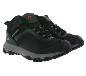 OZARK TRAIL Camp Chaussures en cuir imperméables pour femmes et hommes Chaussures de randonnée Chaussures de trekking Chaussures d'extérieur Noir/Rouge