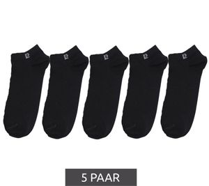 5 paires de chaussettes baskets Pierre Cardin avec teneur en coton, bas élastiques dans un pack économique PC 0372 noir