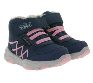 Scout MIKA chaussures d'automne pour enfants bottes hydrofuges robustes bottes d'automne 93211866 bleu foncé/rose
