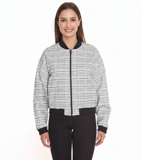 Tamaris Atlantis bomber donna fantasia maniche lunghe 61941649 bianco/nero