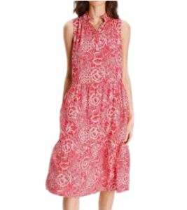 Robe midi femme BOYSEN'S, robe d'été sans manches avec imprimé all-over 71483156 rouge