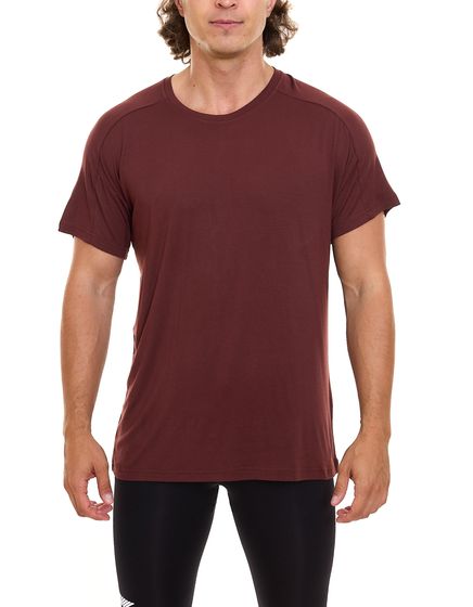 OXIDE Training Chemise de sport pour hommes T-shirt à col rond Équipement de sport 7351086 Vin Rouge