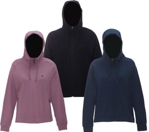 OXIDE Training women's fitness jacket sporty training jacket with hood 7401081 pink, blue or black