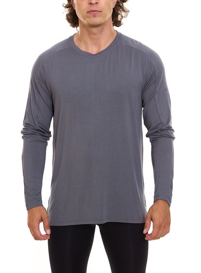 OXIDE Training chemise de sport pour hommes sweat-shirt à manches longues 7351183 gris