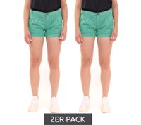 Lot économique de 2 pantalons chauds pour femme AjC à plis, short chino à poignets fixes, short d'été 83031904 vert Lot économique de 2 pantalons chauds pour femme AjC à plis, short chino à poignets fixes, short d'été 83031904 vert