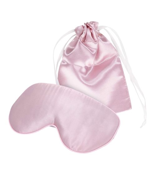 Navaris Damen Schlafmaske aus Seide bequeme Schlafbrille Augen-Maske 48509.02 Rosa