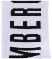 2 paires de chaussettes en coton pour hommes BIKKEMBERGS avec petite marque lettrage chaussettes baskets blanc/noir/rouge 2 paires de chaussettes en coton pour hommes BIKKEMBERGS avec petite marque lettrage chaussettes baskets blanc/noir/rouge