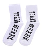2 paires de chaussettes en coton pour hommes BIKKEMBERGS avec petite marque lettrage chaussettes baskets blanc/noir/rouge 2 paires de chaussettes en coton pour hommes BIKKEMBERGS avec petite marque lettrage chaussettes baskets blanc/noir/rouge