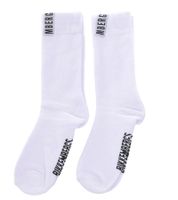 2 paires de chaussettes en coton pour hommes BIKKEMBERGS avec petite marque lettrage chaussettes baskets blanc/noir/rouge 2 paires de chaussettes en coton pour hommes BIKKEMBERGS avec petite marque lettrage chaussettes baskets blanc/noir/rouge
