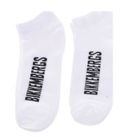 2 paires de chaussettes en coton pour hommes BIKKEMBERGS avec petite marque lettrage chaussettes baskets blanc/noir/rouge 2 paires de chaussettes en coton pour hommes BIKKEMBERGS avec petite marque lettrage chaussettes baskets blanc/noir/rouge