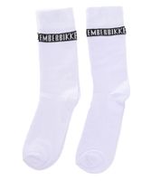 2 paires de chaussettes en coton pour hommes BIKKEMBERGS avec petite marque lettrage chaussettes baskets blanc/noir/rouge 2 paires de chaussettes en coton pour hommes BIKKEMBERGS avec petite marque lettrage chaussettes baskets blanc/noir/rouge