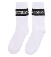 2 paires de chaussettes en coton pour hommes BIKKEMBERGS avec petite marque lettrage chaussettes baskets blanc/noir/rouge 2 paires de chaussettes en coton pour hommes BIKKEMBERGS avec petite marque lettrage chaussettes baskets blanc/noir/rouge