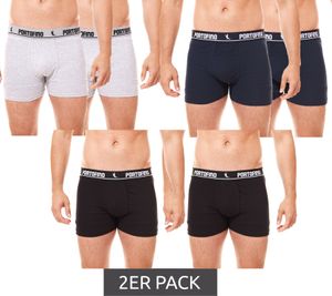 Pack de 2 sous-vêtements homme PORTOFINO caleçon confortable PF100-00 noir, gris ou bleu