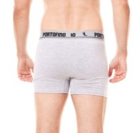 2er Pack PORTOFINO Herren Unterwäsche komfortable Boxershorts PF100-00 Schwarz, Grau oder Blau