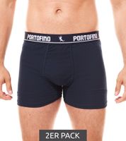 2er Pack PORTOFINO Herren Unterwäsche komfortable Boxershorts PF100-00 Schwarz, Grau oder Blau