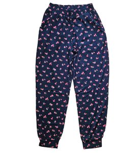 KangaROOS children's harem pants, light fabric pants with all-over floral print 17426330 blue/red