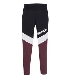 Bench. Girls' cotton leggings, sports pants, sports equipment 39548259 black/red/white