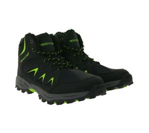 Trekk Star Men's Outdoor Shoes Waterproof Lace-Up Shoes Lined Mid-Top Shoes Black/Green