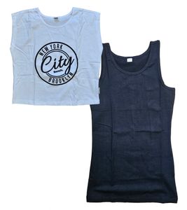 Pack of 2 Bench. Children's tank top and short-sleeved shirt, round neck shirt 54682918 black/white
