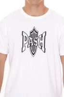 PASH Herren Kurzarm-Shirt mit verschiedenen großem Frontprints Baumwoll-T-Shirt PATR00 Schwarz/Weiß