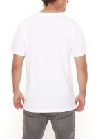 PASH Herren Kurzarm-Shirt mit verschiedenen großem Frontprints Baumwoll-T-Shirt PATR00 Schwarz/Weiß