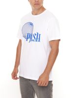 PASH Herren Kurzarm-Shirt mit verschiedenen großem Frontprints Baumwoll-T-Shirt PATR00 Schwarz/Weiß