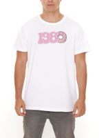 PASH Herren Kurzarm-Shirt mit verschiedenen großem Frontprints Baumwoll-T-Shirt PATR00 Schwarz/Weiß