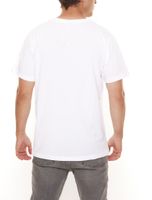 PASH Herren Kurzarm-Shirt mit verschiedenen großem Frontprints Baumwoll-T-Shirt PATR00 Schwarz/Weiß