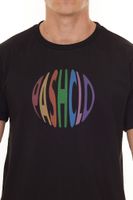 PASH Herren Kurzarm-Shirt mit verschiedenen großem Frontprints Baumwoll-T-Shirt PATR00 Schwarz/Weiß