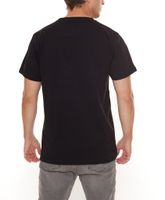 PASH Herren Kurzarm-Shirt mit verschiedenen großem Frontprints Baumwoll-T-Shirt PATR00 Schwarz/Weiß