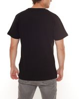 PASH Herren Kurzarm-Shirt mit verschiedenen großem Frontprints Baumwoll-T-Shirt PATR00 Schwarz/Weiß