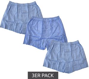 Lot de 3 boxers basiques en coton pour hommes DRIFTER C107788-5 bleu/bleu clair