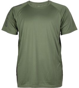 OXIDE Training Men's Sports Shirt with X-Cool Fitness Shirt with reflective brand lettering 7351083 Khaki