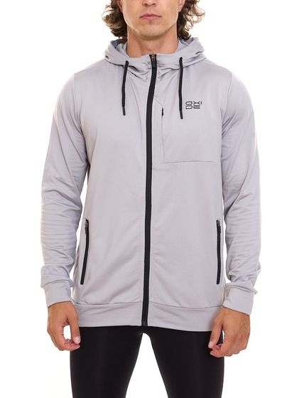 OXIDE XCO men's hooded jacket, sports jacket, fitness jacket, training jacket 7311080 Gray