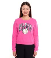 DELMAO Cropped Sweater maglione da donna accorciato in cotone 42556633 rosa