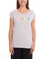 Lot de 2 AJC T-shirt femme col rond chemise en coton chemise à manches courtes 71333114 gris/rose Lot de 2 AJC T-shirt femme col rond chemise en coton chemise à manches courtes 71333114 gris/rose