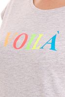 Lot de 2 AJC T-shirt femme col rond chemise en coton chemise à manches courtes 71333114 gris/rose Lot de 2 AJC T-shirt femme col rond chemise en coton chemise à manches courtes 71333114 gris/rose