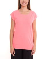 Lot de 2 AJC T-shirt femme col rond chemise en coton chemise à manches courtes 71333114 gris/rose Lot de 2 AJC T-shirt femme col rond chemise en coton chemise à manches courtes 71333114 gris/rose