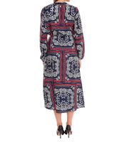 DELMAO Robe midi pour femme avec imprimé all-over, robe à manches longues, robe d'été 58986315 bleu/rouge DELMAO Robe midi pour femme avec imprimé all-over, robe à manches longues, robe d'été 58986315 bleu/rouge