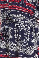 DELMAO Robe midi pour femme avec imprimé all-over, robe à manches longues, robe d'été 58986315 bleu/rouge DELMAO Robe midi pour femme avec imprimé all-over, robe à manches longues, robe d'été 58986315 bleu/rouge