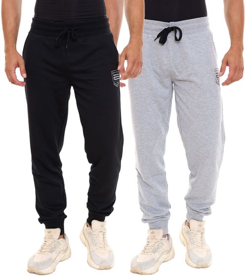 OXIDE XCO Herren Jogginghose mit Marken-Print Sweat-Hose mit Eingriffstaschen 7326080 Schwarz oder Grau