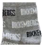 15 Paar BIKKEMBERGS Herren Tennis-Socken mit Marken Schriftzug Baumwoll-Strümpfe im Sparpack Weiß/Schwarz/Grau/Blau