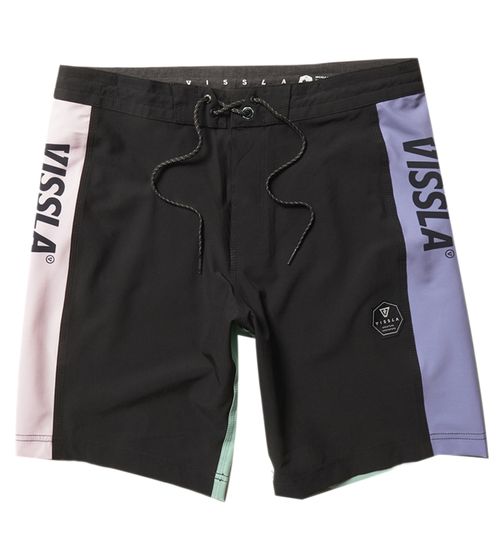 VISSLA El Sporto 18,5" Boardshort jade Herren Bade-Shorts nachhaltige Schwimm-Hose M114SELS JDE Grün/Lila/Schwarz