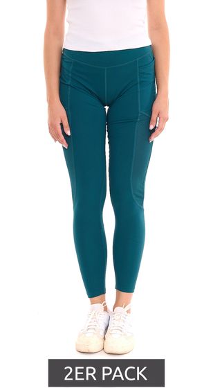 2er Sparpack FAYN SPORTS Damen Leggings Squat Proof Tight mit Innentasche 88662000 Grün