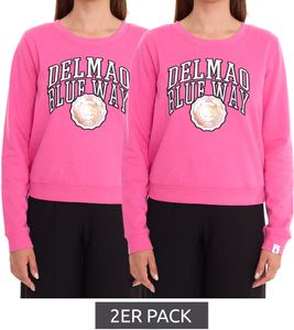 Confezione da 2 DELMAO Cropped Sweater maglione da donna accorciato in cotone 42556633 rosa Confezione da 2 DELMAO Cropped Sweater maglione da donna accorciato in cotone 42556633 rosa